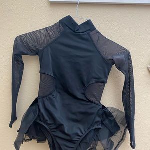 Black sheer long sleeved jazz and/or acro costume